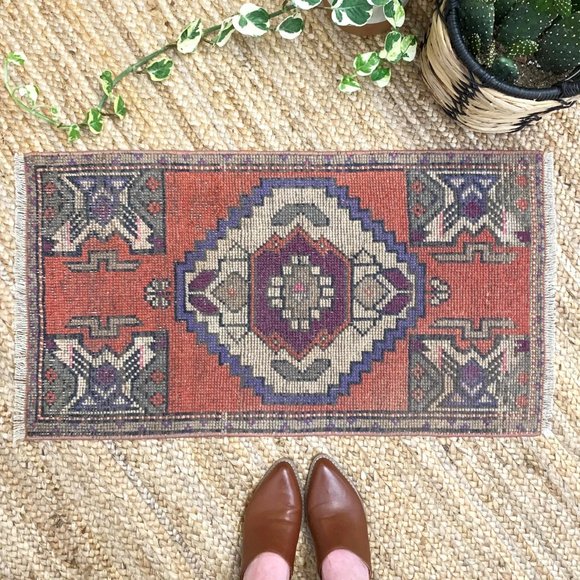 Vintage Small Boho Turkish Decor 2x3 Rug Pink - Picture 1 of 4